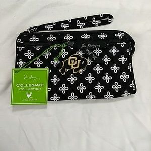Vera Bradley Colorado Buffaloes Front Zip Wristlet